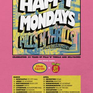 Happy Mondays 2026 Posters Full tour 2 IRELAND DATES